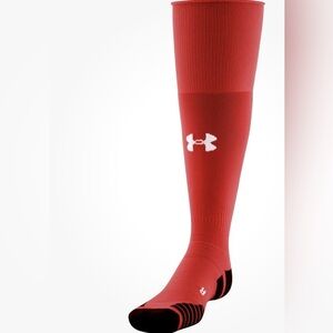 Under Armour Red Unisex Size 7-8.5M/6-10W Performance Soccer Socks 1372759-600